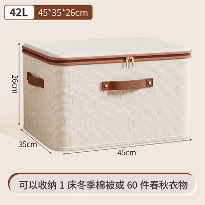 Foldable Clothing Storage Box with Lid Large Capacity Dust-proof Garment Storage Container Home Wardrobe Living Room Multi-purpose Storage Box - 10