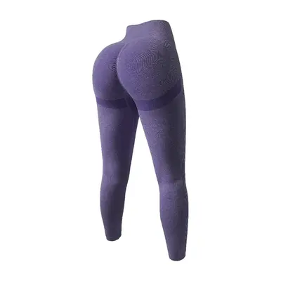 Damen-Sport-Yoga-Leggings Hochbund schnelltrocknend Herbst-Winter Pfirsich-Design - 8