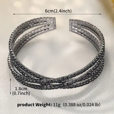 Avrupa ve Amerikan yeni stil taklidi pençe zincir açık bilezik üst düzey niş moda kadın takı çapraz tasarım gelin bilezik - 7