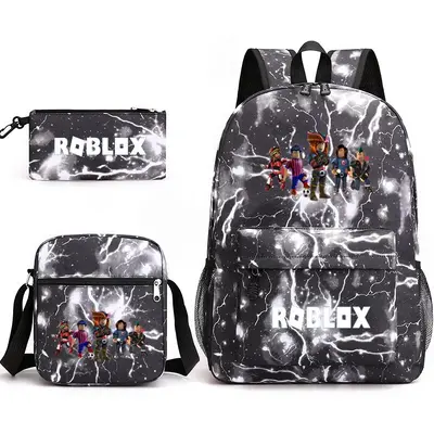Roblox Themed Student Backpack with 3-Piece Pencil Case Set - 6