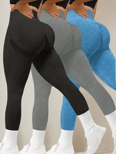 High-waist elastic yoga leggings, butt lift - 8