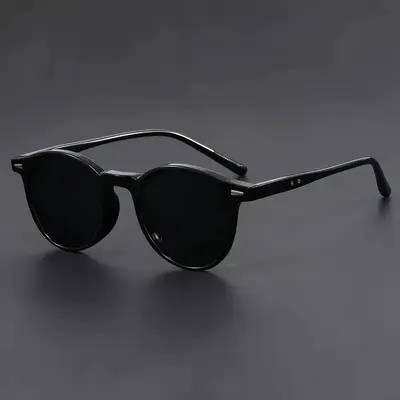 Retro Small Round Frame Unisex Sunglasses with UV Protection - 6