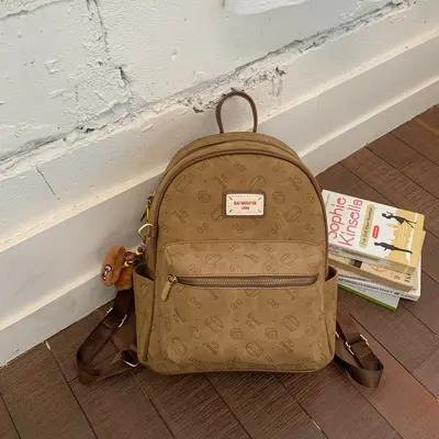 Women's Retro Print Backpack, Large Capacity, School and Commute - 3
