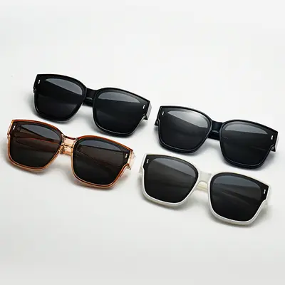 Foldable sunglasses set myopia, anti-UV, polarized for men and women large square frame TR universal sun protection sunglasses