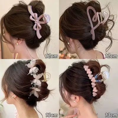 Large Bow Hair Clips Shark Clips Hair Accessories for Women 2026 Back of Head Clips Hair Ornaments Autumn Fresh Sweet Style - 2