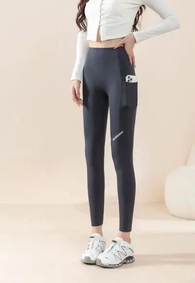 Women's Fleece-Lined Pocket High-Waist Warm Leggings, Plus Size - 11
