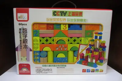 Wooden building blocks set 4 types - 33, 52, 100 pieces - 7
