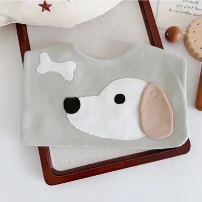 Pamuklu bebek mama önlüğü, suya dayanıklı, Bambi desenli