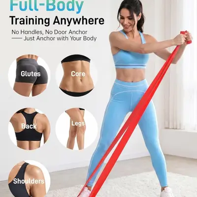 Resistance Band for Yoga, Rehabilitation and Strength Training Elastic Exercise Band - 4
