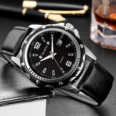 Wolix Herrenarmbanduhr wasserdicht, Kalender, Business Quarz - 9
