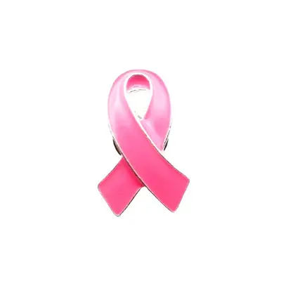 Breast Cancer Awareness Pin, Pink Ribbon Lapel Brooch