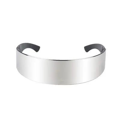 Cyberpunk-Sonnenbrille im Science-Fiction-Design mit LED-Disco-Look - 4