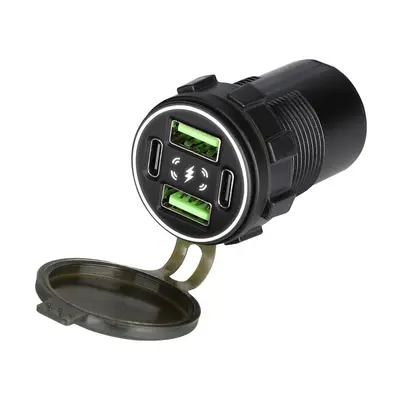 Motorrad-QC-Dual-USB-Ladeanschluss mit PD-Schnittstelle, Tuning-Schnellladung, wasserdicht, 24V/12V, Smartphone-Ladegerät - 10