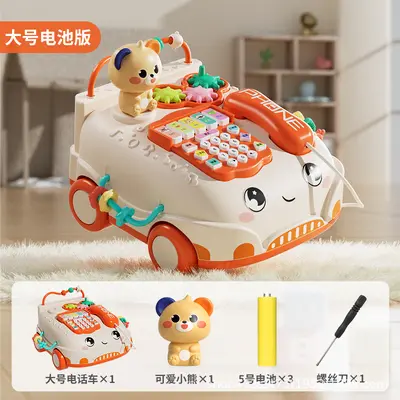 可爱益智早教批发玩具儿童科教宝宝趣味电话机故事机多功能推车 - 12