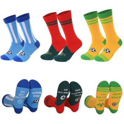 Football Socks Sports Gift Socks Cross-border Foreign Trade Socks In-stock Wholesale Spring Summer Men's Socks Deodorant Sweat-absorbing Mid-calf Socks