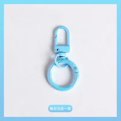 Electroplated Alloy Spring Buckle Keychain for DIY - 9