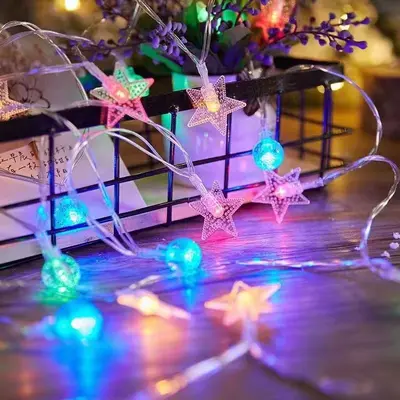 LED yıldız ışıkları, ortam ışıkları, kamp ışıkları, top ışıkları, doğum günü düzenlemeleri, yatak odası internet ünlüsü süslemeleri, küçük fenerler toptan satışı - 9