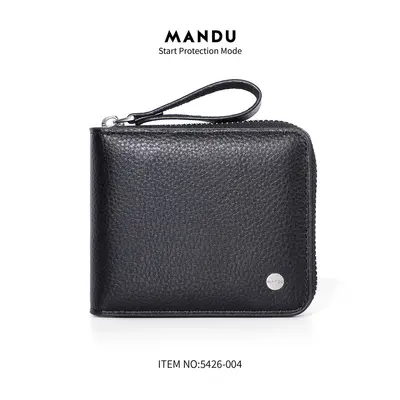 MANADU Erkek Cüzdan Kısa Fermuarlı RFID Korumalı - 7