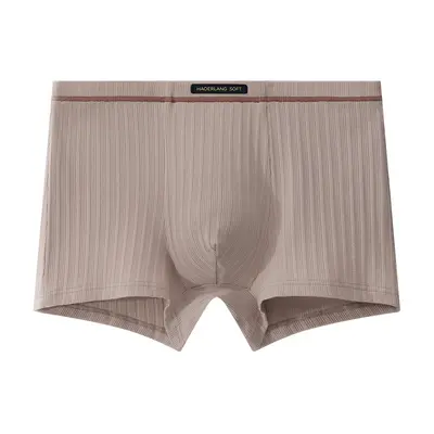 Men's Vertical Striped Boxer Briefs, Breathable, Mid-Waist - 7