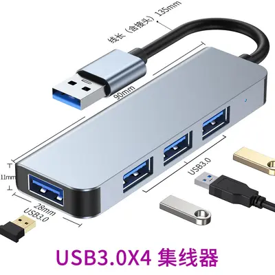 USB 3.0 çoklayıcı hub, Type-C dizüstü bilgisayar uyumlu - 7