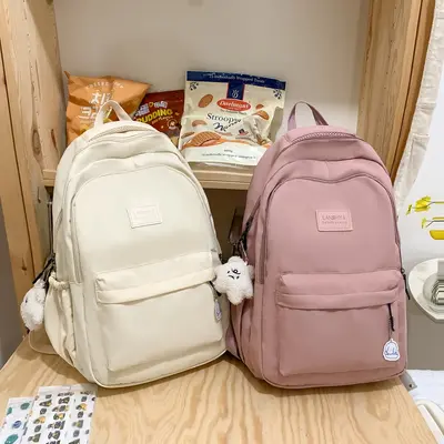 Mädchen-Schulrucksack Mittelschule großes Fassungsvermögen zwei Gurte - 3