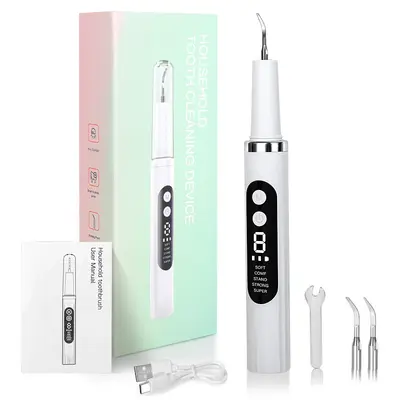 跨境新品牙齿清洁仪结石去除器口腔清洁牙垢齿牙超声波洗牙器 - 7
