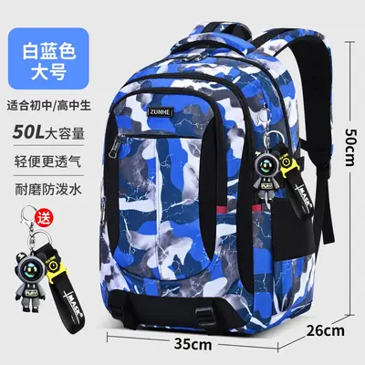 Camouflage Large Capacity Water-Resistant School Backpack - 11