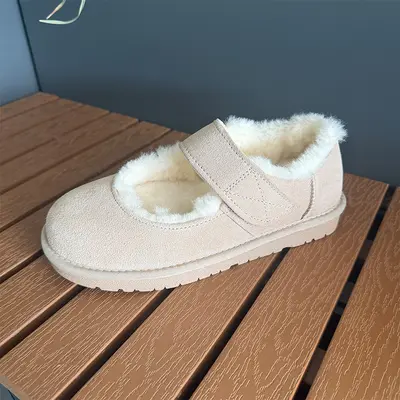 Genuine Leather Snow Boots for Women, Thick Sole, Fleece-Lined, 2026 Winter - 10