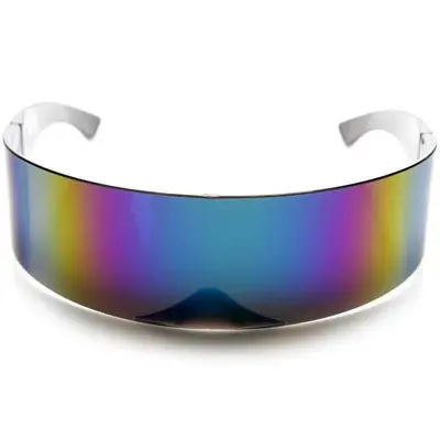 Damen-Partysonnenbrille, einteilig, Sci-Fi-Stirnband-Design - 6