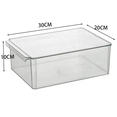 Transparent PET Desktop Organizer Box for Cosmetics, Masks and Snacks - 8
