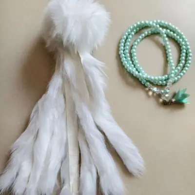 Real Rabbit Fur Octopus Cat Toy with Catnip, Handmade, Chew-Resistant - 9