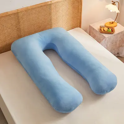 U-Shaped Pregnancy Pillow, Pure Cotton, Removable Washable Cover - 9