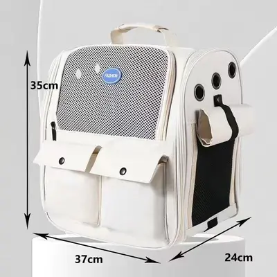 Large Capacity Breathable Cat Carrier Bag, Spacious Pet Backpack - 10
