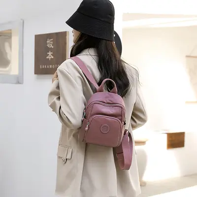 Damen-Freizeitrucksack im koreanischen Stil aus Oxford-Gewebe, auch als Handtasche tragbar - 3