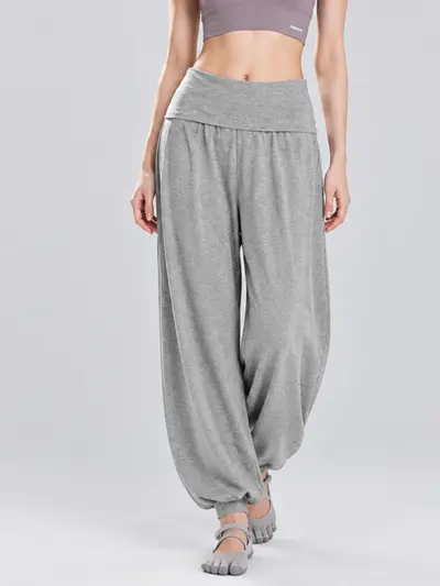 Women's High Waist Drawstring Joggers for Pilates and Yoga - 7
