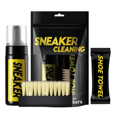 Biaoqi Weiß Sneaker-Reinigungsset, Waschfreier Schaumreiniger-Spray