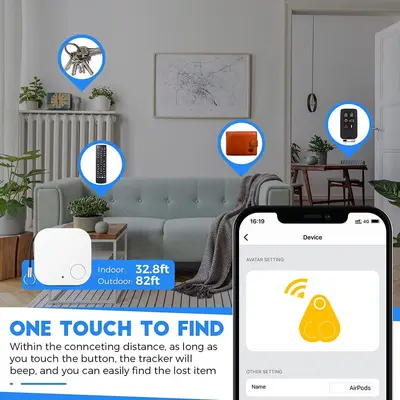 Smart Bluetooth tracker with app positioning and anti-theft alarm