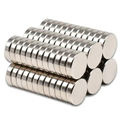 NdFeB Round Strong Magnet Nickel-Plated Zinc-Coated Rust-Proof Rare Earth Permanent Magnet for Toys, Bags, Sensors, Small Fridge Magnets