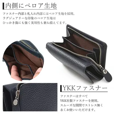 Lotte Japon Tarzı Gerçek Deri Erkek Cüzdanı, Üç Katlı, Madeni Para Bölmeli - 5