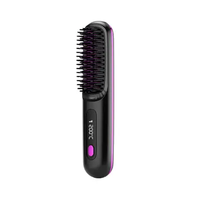 Wireless Negative Ion Hair Straightening Comb, USB Rechargeable, Portable Mini