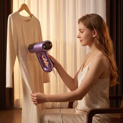 Magnetic hanging garment steamer, portable mini model, dry and wet dual function - 8