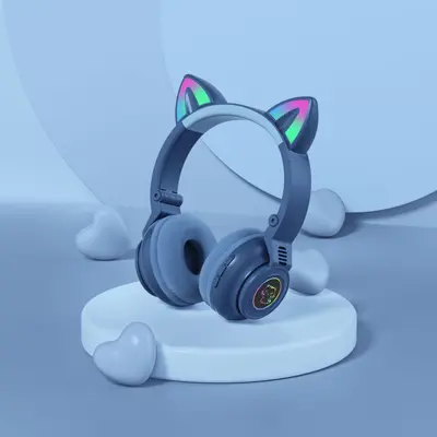 Glänzende süße Katzenohr-Gaming-Kopfhörer Bluetooth-Kopfhörer mit langer Akkulaufzeit hochwertiger grenzüberschreitender Kopfhörer - 8