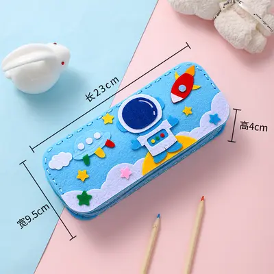 Children's Cartoon Pencil Case DIY Craft Kit for Ages 4-6, Educational Toy - 5