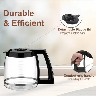 Cuisinart 12 fincanlık yedek borosilikat cam demlik