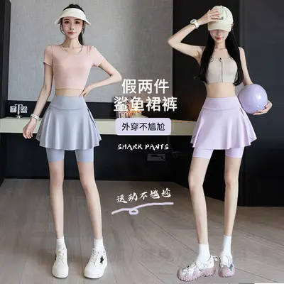 Damen-Skort in Übergröße, Zwei-in-eins-Optik mit Taschen - 5