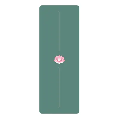 Lotus Pattern Printed Yoga Mat PU Natural Rubber Non-Slip Non-Fading - 9
