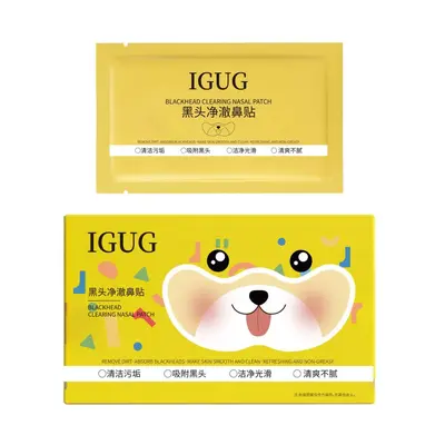 IGUG黑头净澈鼻贴无酸闭口水控油细腻毛孔卡通去黑头猪鼻贴高质量 - 8