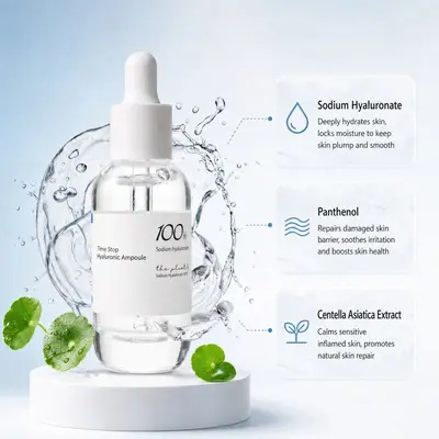 跨境TK现货Amz新趋势 Hyaluronic Acid 水润精华 质地清透柔润