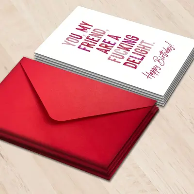 AliExpress Amazon Best-Selling Minimalist Text Birthday Greeting Card with Envelope Set, Friends Birthday Ceremony Sense Birthday Card