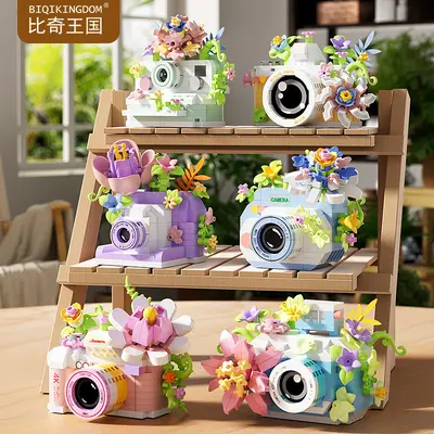 Flower Building Block Set, Instant Camera Model, Educational Toy for Children - 2